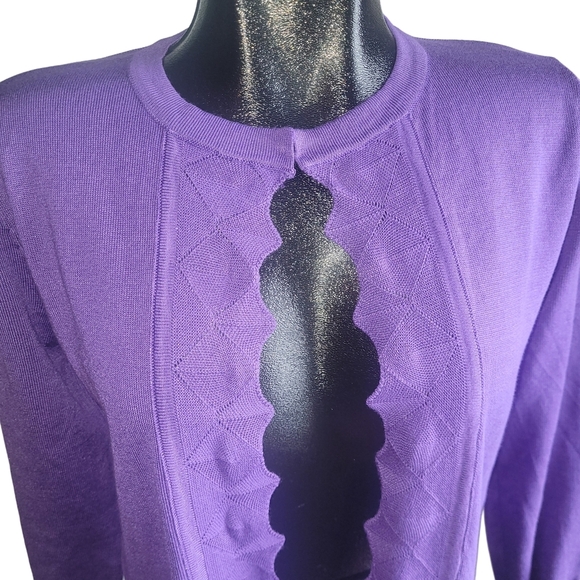 Luxxe Lane Purple Cardigan S - Picture 2 of 7